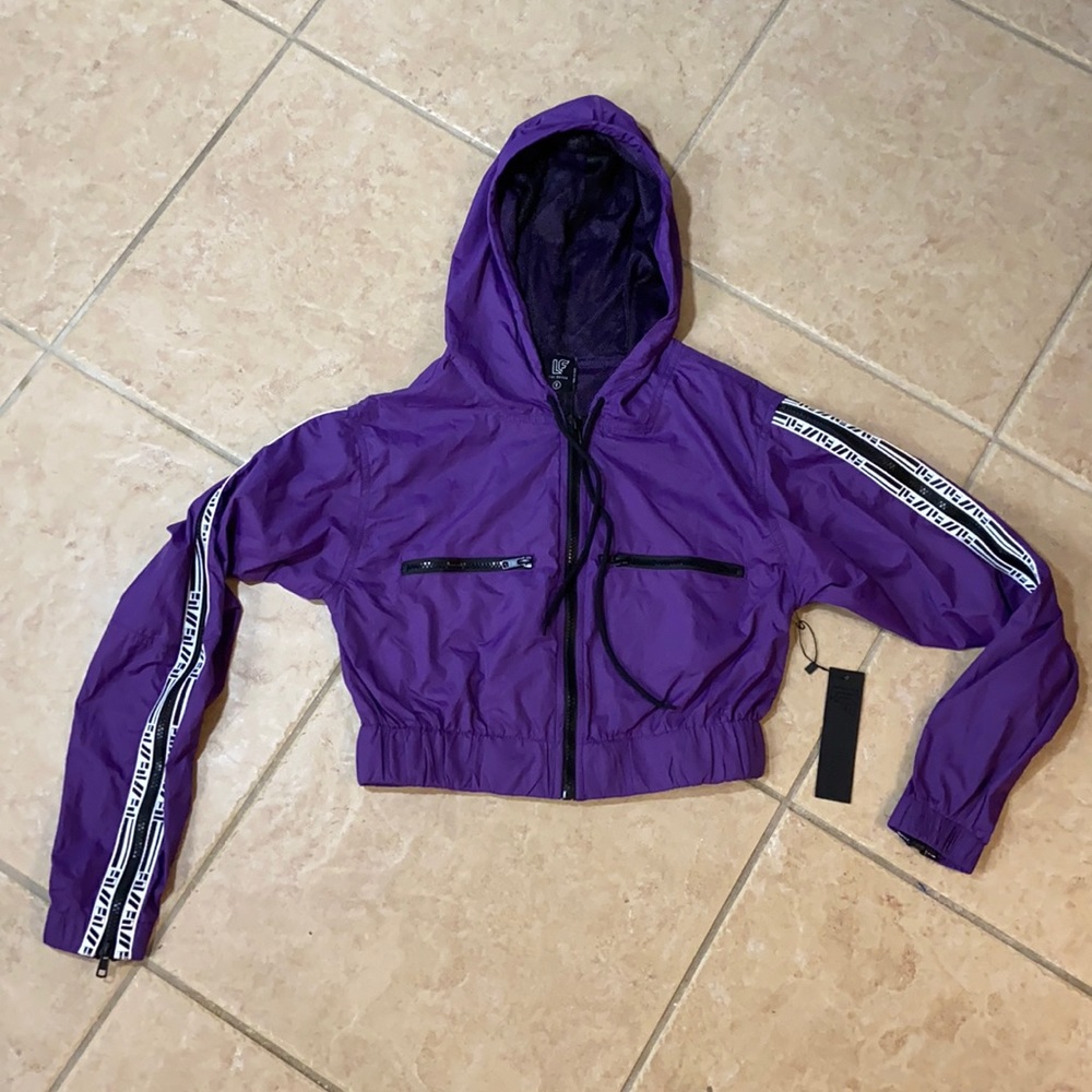 LF The Brand crop windbreaker track jacket NWT